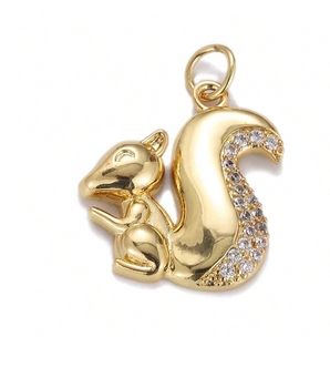 The Squirrel Charm / 18K Gold Plated - Nina Kane Jewellery