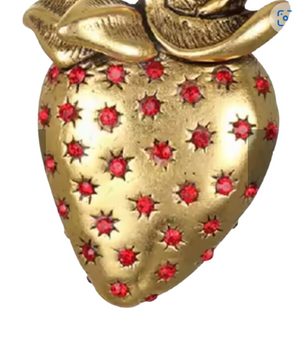 The Strawberry Luxe Charm / 18K Gold Plated - Nina Kane Jewellery