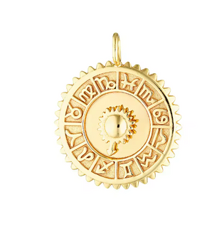 The Zodiac Wheel Charm / 18K Gold Plated - Nina Kane Jewellery