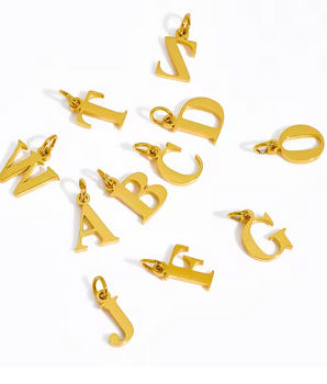 The Innital Letter Charms / 18K Gold Plated - Nina Kane Jewellery