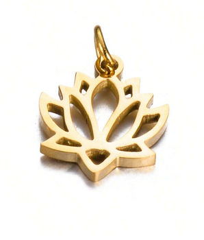 The Lotus Bloom Charms / Stainless Steel - Nina Kane Jewellery