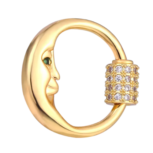 The Moon Necklace Locks / 18K Gold Plated