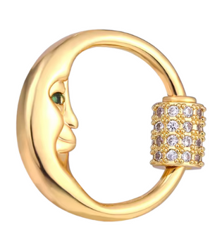 The Moon Necklace Locks / 18K Gold Plated - Nina Kane Jewellery