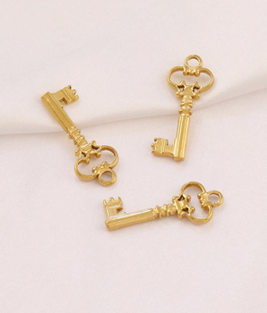 The Vintage Key Charms / 18K Gold Plated - Nina Kane Jewellery
