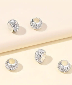 The Glass Bead Spacer Charms / Alloy - Nina Kane Jewellery