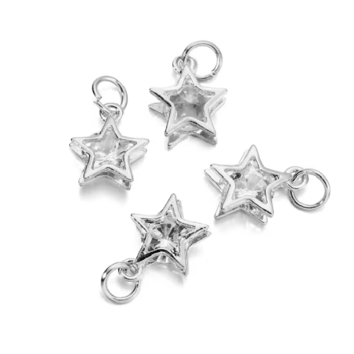 Assorted Crystal Charms / Stainless Steel