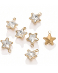 Crystal Star Charms / 18K Gold Plated view 2