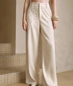 The Florence Wool Pearl Trousers