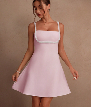 The Caroline Babydoll Pearl Dress