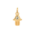 Celestial Hamsa Charm / 18K Gold Plated view 1