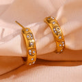 Alameda Diamond Moon & Sun Earrings / 18K Gold Plated view 2