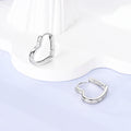 Aleia Moon Heart Hoops / 925 Sterling Silver view 2