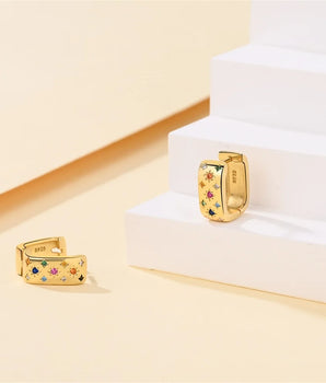 Amaya Star Studded Earrings / 925 Sterling Silver - Nina Kane Jewellery