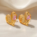 Augusta Melting Heart Earrings / Stainless Steel view 3