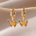 Briar Butterfly Hoop Earrings view 3