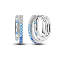 Caldera Double Hoop Earrings / 925 Sterling Silver view 1