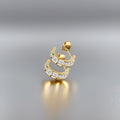Camilla Gold & Diamond Hoop Earrings / Stainless Steel view 2