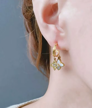 Luxury Clover Earrings / 18K Gold Plated - Nina Kane Jewellery