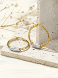 Madison Crystal Zircon Hoops / Stainless Steel view 6