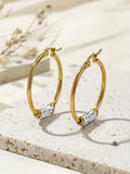 Madison Crystal Zircon Hoops / Stainless Steel view 7