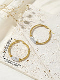 Madison Crystal Zircon Hoops / Stainless Steel view 9