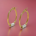 Madison Crystal Zircon Hoops / Stainless Steel view 2