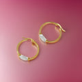 Madison Crystal Zircon Hoops / Stainless Steel view 3