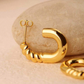 Morena Spiral U Shape Hoops view 5