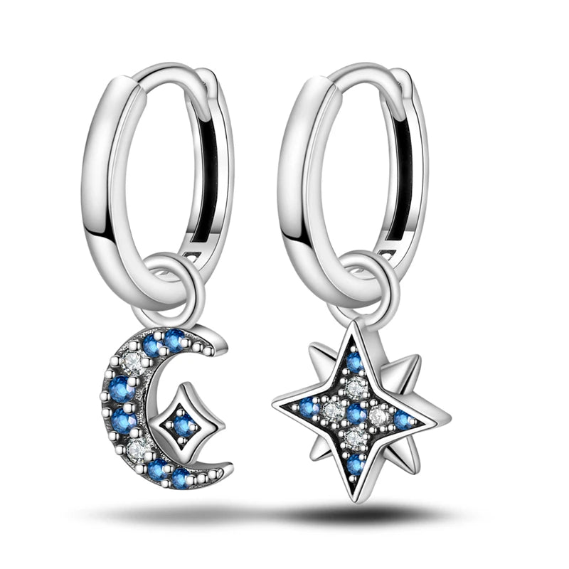 The Sun & Moon Earrings / 925 Sterling Silver