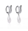 Amelie Pearl Earrings / Stainless Steel view 3