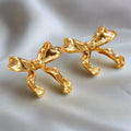 Amy Bow Earrings / Stainless Steel view 2