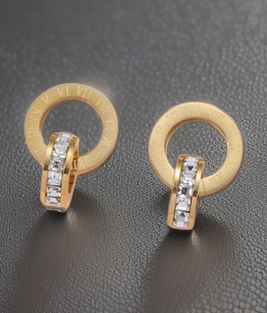 Birkley Roman Earrings / Titanium Steel - Nina Kane Jewellery