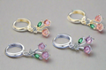 Cherry Drop Huggie Earrings view 2