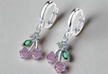 Cherry Drop Huggie Earrings view 4