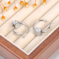 Daisy Cube Hoop Earrings view 3