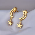 Liana Moon & Star Drop Earrings / Stainless Steel view 6