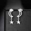 Liana Moon & Star Drop Earrings / Stainless Steel view 8