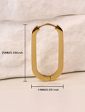 Lorren Classic U Shape Hoops / 18K Gold Plated view 5