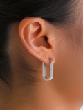 Lorren Classic U Shape Hoops / 18K Gold Plated view 7