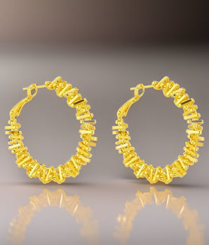 Melody Stacked Triangle Hoops / Stainless Steel - Nina Kane Jewellery