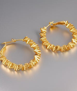 Melody Stacked Triangle Hoops / Stainless Steel - Nina Kane Jewellery