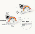 Niesha Rainbow Screw Studs / Stainless Steel view 7