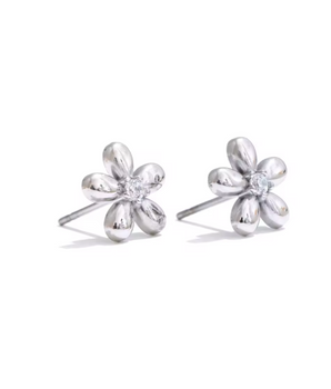 The Courtney Blossom Studs / 18K Gold Plated - Nina Kane Jewellery