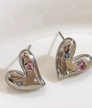 The Gilded Heart Earrings / 18K Gold Plated - Nina Kane Jewellery