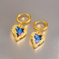 Trinity Ocean Heart Earrings / Stainless Steel view 1