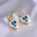 Trinity Ocean Heart Earrings / Stainless Steel view 5