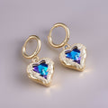 Trinity Ocean Heart Earrings / Stainless Steel view 6