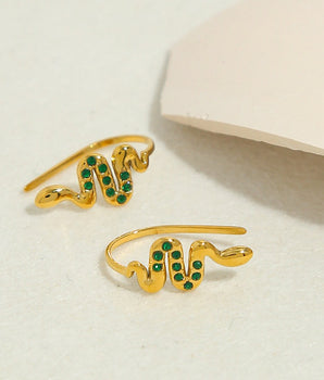 Juno Serpent Earrings / 18K Gold Plated