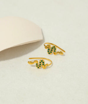 Juno Serpent Earrings / 18K Gold Plated