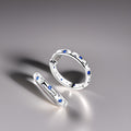 Althea Starry Sky Hoop Earrings / 925 Sterling Silver view 6